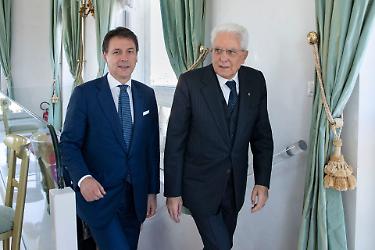 Sergio Mattarella e il Premier Giuseppe conte - foto por "Libero"