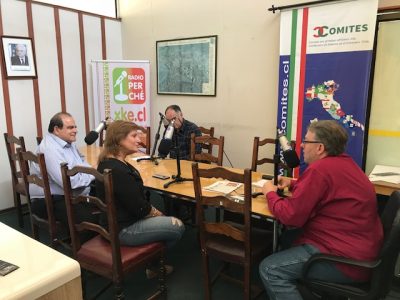 Hablando con amigos italo-bolivianos y consejera Comites Bolivia